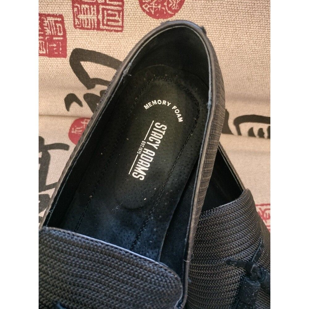 EUC! Stacy Adams 'Tazewell' Black Slip-On Textile Patterned Upper w/Tassle. 12M - Picture 2 of 8